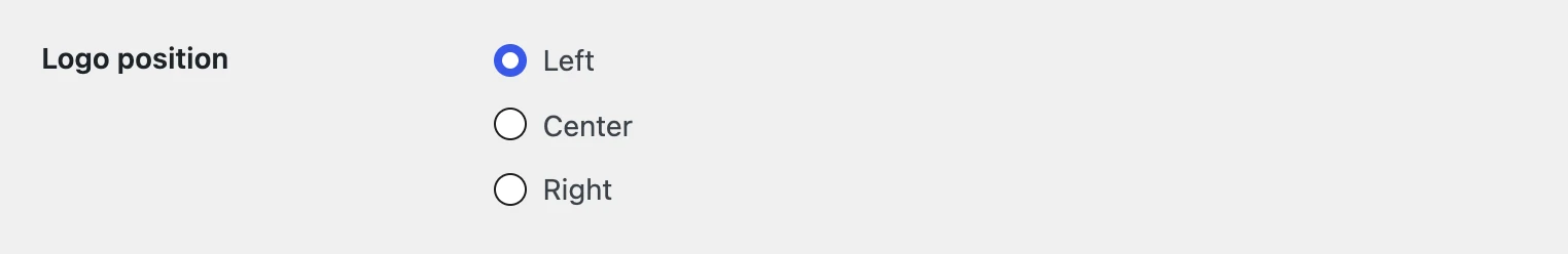 The radio buttons on the options page, with Left chosen