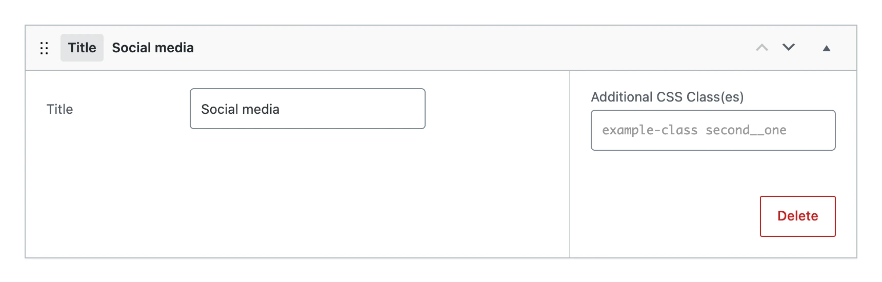 A title field in the editor